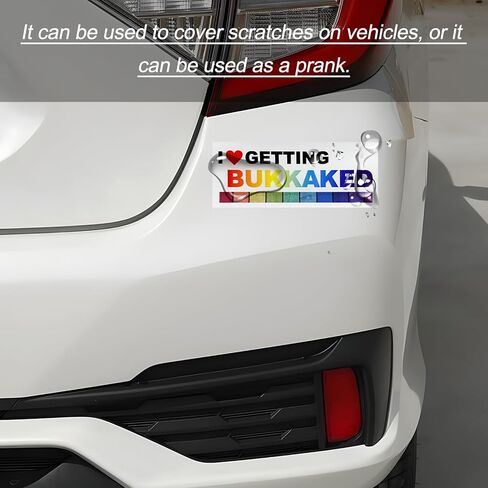 10 PCS Car Funny LGBT Stickers, Waterproof Prank Rainbow Bumper Stickers with Humor Text, Universal Colorful Gay Pride Decals for Vehicle Luggage Window, Car Accessories (02) in Saudi Arabia
