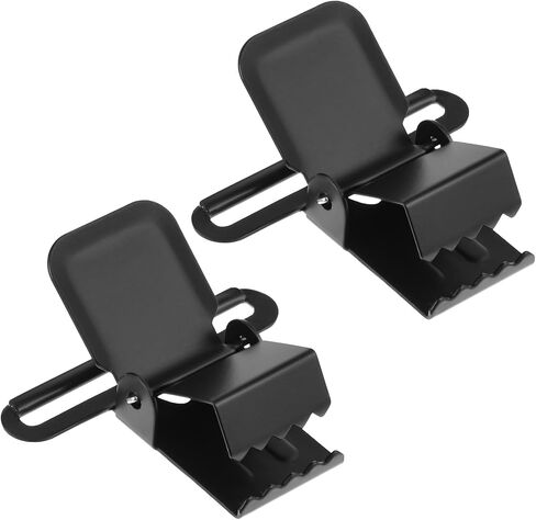 Suspender Clips, 2 Pcs Metal Holder Clips Heavy Duty Sheet Fasteners Clip Garter Clip Replacement with Gripping Teeth for Men Overall Suspenders Trousers (Black) in Saudi Arabia