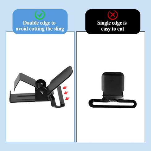 Suspender Clips, 2 Pcs Metal Holder Clips Heavy Duty Sheet Fasteners Clip Garter Clip Replacement with Gripping Teeth for Men Overall Suspenders Trousers (Black) in Saudi Arabia