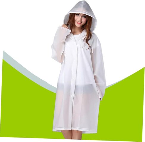 SAFIGLE Rainwear Outdoor Rain Poncho Hooded Rain Poncho Rain Jacket Hooded Ponchos Rain Ponchos for Adults Rain in Saudi Arabia