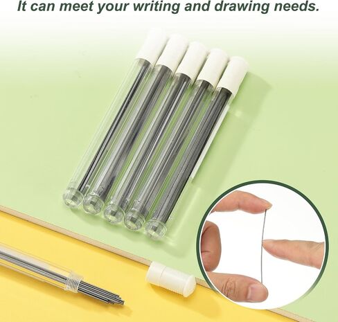 PATIKIL 120Pcs 2B Mechanical Pencil Lead, 0.7mm Black Lead Refill Break Resistant Pencil Refills for Writing Supplies, White in Saudi Arabia