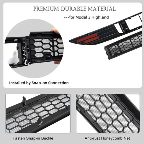 Air Intake Vent Grille Cover for Tesla Model Y Juniper 2025 2026 Air Vent Cover Air Flow Vent Intake Protective Air Conditioning Grille Grid Mesh Inlet Guard Model Y Launch Series Accessories in Kuwait