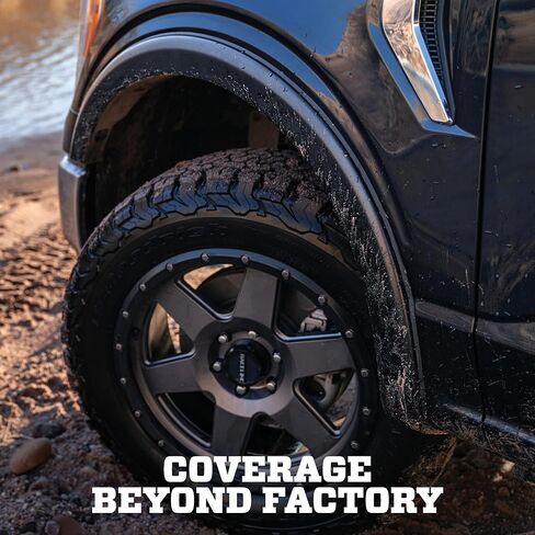 Husky Liners Fender Flares OE Style | Fits 2023-2025 Mitsubishi L200; 2023-2025 Mitsubishi Triton | Fenders, 4-pc Black - 2806912 in Saudi Arabia