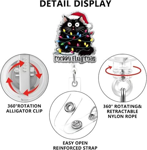 Christmas Badge Reel Christmas Tree Nurse Badge Reel Cute Pink Bow Badge Holder Retractable Clip Funny Badge Reels Accessories for Nurses Doctors Social Worker in Kuwait