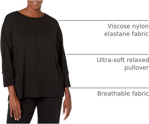 Jones New York Women's Serenity Knit 3q Dolman Sleeve Seam Detail Tunic in Kuwait