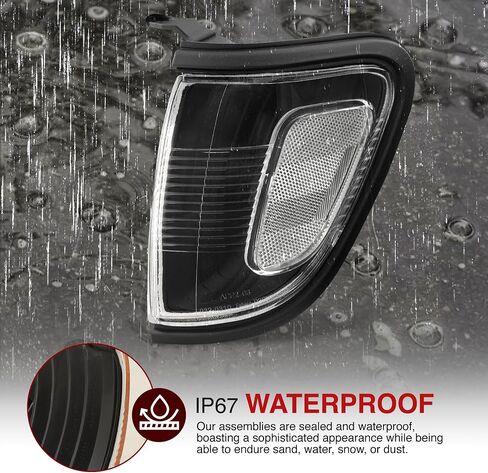 AJP Distributors Black Housing Clear Lens Reflector Corner Turn Signal Lights Bumper Driving Parking Lamps Assembly Pair Set Compatible/Replacement For Toyota Tacoma 2001 2002 2003 2004 01 02 03 04 in Saudi Arabia