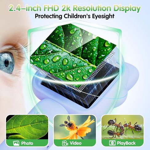 Microscope for Kids, Kids Microscope with Sample Slide, Educational Science Kit Toys for Birthday Gifts Toys for 3+ Year Old Girls, 32GB SD Card Include (Blue) in Saudi Arabia