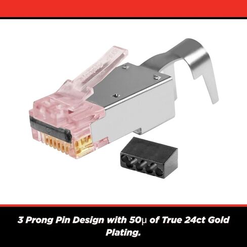 ProSeries Pass-Through RJ45 Mod Plug - أرضية خارجية محمية لكابلات 23AWG الصلبة، FPE المعزولة 10G STP LAN (Cat7a/7/6a) - أصفر، جرة 50 قطعة - S45-1755P in Saudi Arabia
