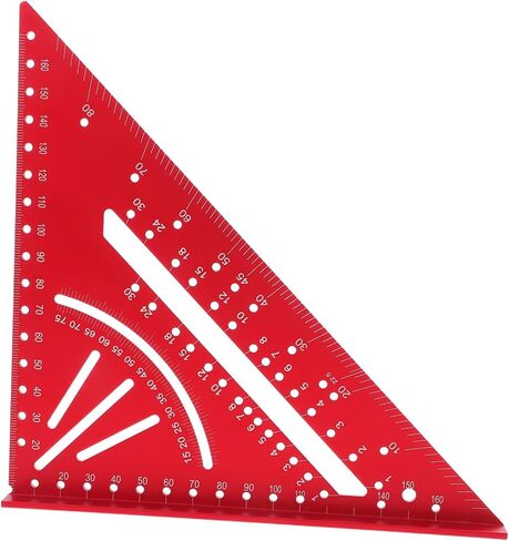 NUOBESTY Aluminum Carpenter Triangle Ruler Metric Imperial Measuring Tool for Woodworking Compass Layout Ruler in Saudi Arabia