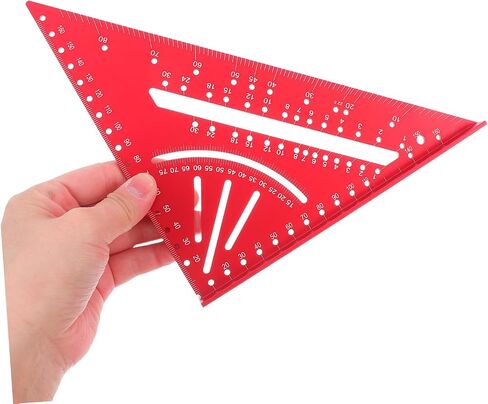 NUOBESTY Aluminum Carpenter Triangle Ruler Metric Imperial Measuring Tool for Woodworking Compass Layout Ruler in Saudi Arabia