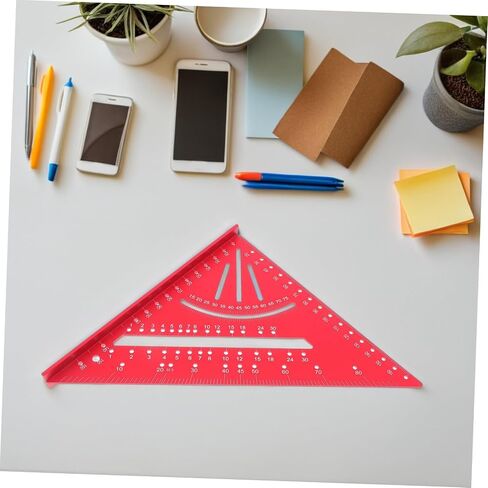 NUOBESTY Aluminum Carpenter Triangle Ruler Metric Imperial Measuring Tool for Woodworking Compass Layout Ruler in Saudi Arabia