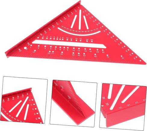 NUOBESTY Aluminum Carpenter Triangle Ruler Metric Imperial Measuring Tool for Woodworking Compass Layout Ruler in Saudi Arabia