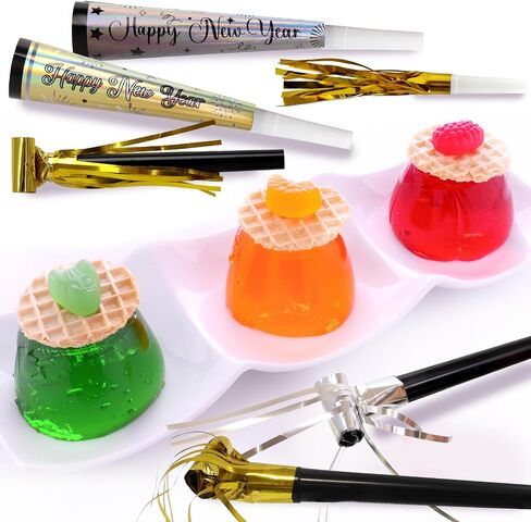 Fancy Land 50 Pack Happy New Year Noise Makers Horns Tassel Squawkers 2026 Colorful Party Noisemaker Set Adults Kids Party NYE Party Favor Supplies Bright Color in Saudi Arabia