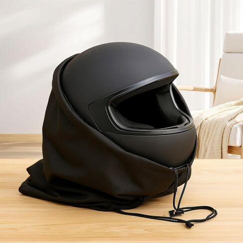 Black Motorcycle Helmet Bag Microfiber Lightweight Welding Motorcycle Helmet Storage Carrying Bags for Sport Riding Travel, With Drawstring Locking in Saudi Arabia