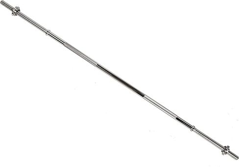 Fitvids Barbell Weight Set, Cast Iron 1" Standard Weight Plates Including 5FT Standard Barbell Bar & Star Locks, 95 Pounds Set (85 Lbs Plates + 10 Lbs Barbell Bar), Multiple Packages in Kuwait