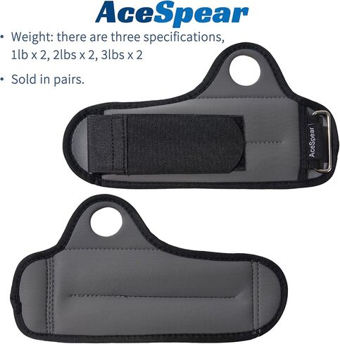 أوزان المعصم AceSpear مع قفل حلقات الإبهام للرجال والنساء 1 رطل × 2 رطل × 2 3 رطل × 2 قفازات مرجحة لأوزان الكاحل لتشغيل تمارين القوة والمشي in Kuwait