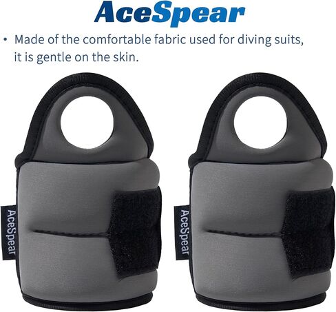 أوزان المعصم AceSpear مع قفل حلقات الإبهام للرجال والنساء 1 رطل × 2 رطل × 2 3 رطل × 2 قفازات مرجحة لأوزان الكاحل لتشغيل تمارين القوة والمشي in Kuwait