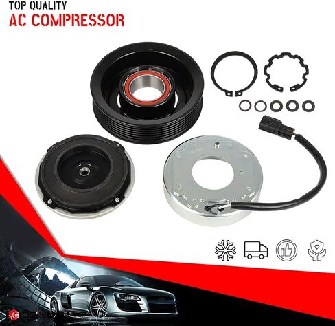Cciyu AC Clutch مناسب لنيسان ماكسيما 3.5L 2015 2016 2017 2018 2019 2020 2021 2022-2023، مناسب لنيسان مورانو 2.5L 2016 يستبدل قابض ضاغط التيار المتردد للسيارة 7 أخاديد in Saudi Arabia