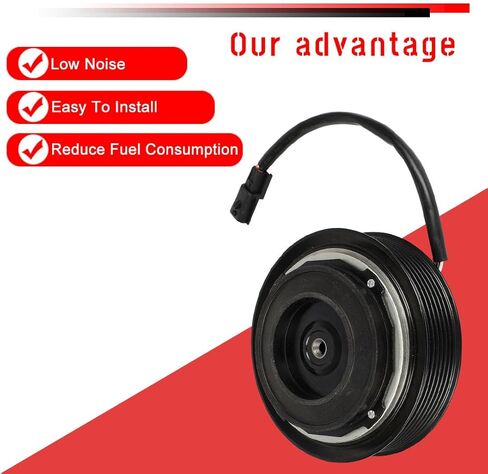 Cciyu AC Clutch مناسب لنيسان ماكسيما 3.5L 2015 2016 2017 2018 2019 2020 2021 2022-2023، مناسب لنيسان مورانو 2.5L 2016 يستبدل قابض ضاغط التيار المتردد للسيارة 7 أخاديد in Saudi Arabia