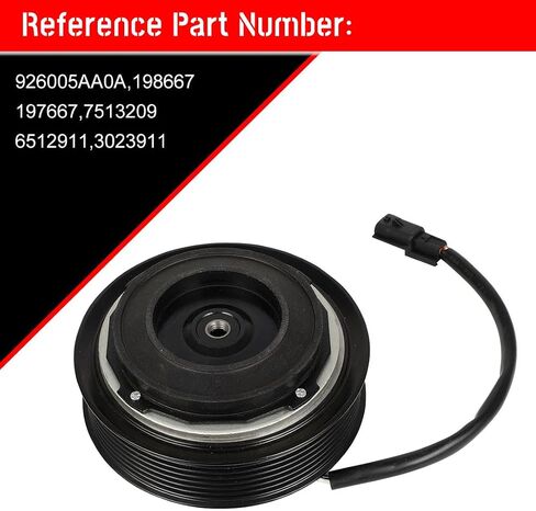 Cciyu AC Clutch مناسب لنيسان ماكسيما 3.5L 2015 2016 2017 2018 2019 2020 2021 2022-2023، مناسب لنيسان مورانو 2.5L 2016 يستبدل قابض ضاغط التيار المتردد للسيارة 7 أخاديد in Saudi Arabia