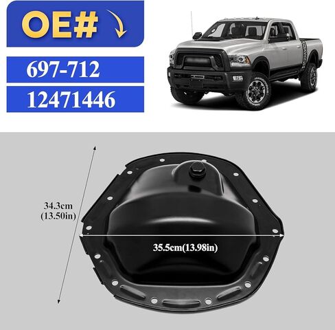 Replacement Rear Differential Axle Cover for 2001-2011 Chevy Silverado 2500 3500/2003-2018 Dodge Ram 2500 3500/2001-2011 GMC Sierra 2500 3500 12471446 697-712 in Saudi Arabia