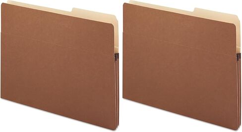 Smead File Pockets, 2/5-Cut Tab Right Position, Guide Height, 1-3/4" Expansion, Letter Size, Redrope, 25 per Box (73085) in Saudi Arabia