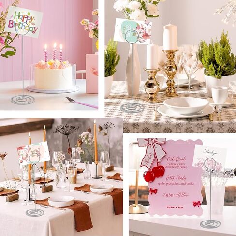 10 Pack Table Number Holders Card Picture Holders, 8.75 Inch Sign Holder Memo Note Photo Stand (Silver) in Saudi Arabia