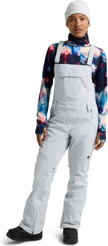 Burton Women's Reserve 2L Stretch Bib Pants, Gray Cloud, Small in Saudi Arabia