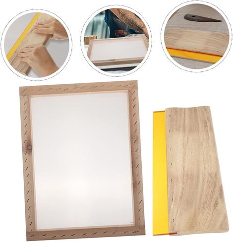 Angoily 1set Wooden Handle Screen Printing Squeegee Ink Scraper Durable and Lightweight Ink Spreading Tool for Textiles and Graphic Applications in Saudi Arabia