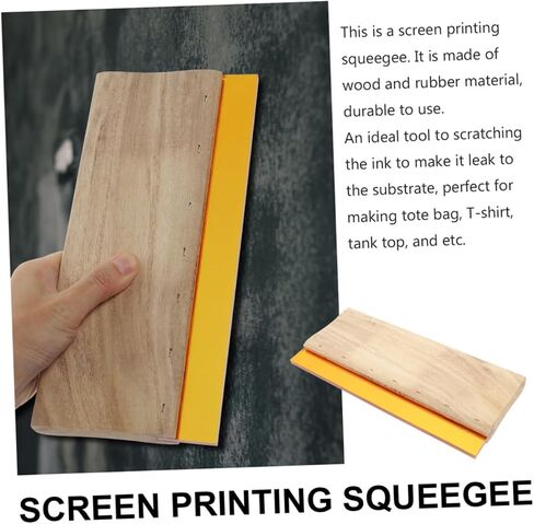 DOITOOL 1set Wooden Ink Scraper for Squeegee Water-Based Ink Compatibility Lightweight Hand Printing Tool for Textile Applications in Saudi Arabia