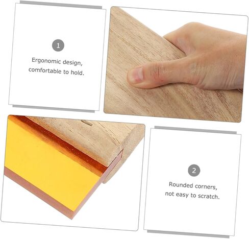 DOITOOL 1set Wooden Ink Scraper for Squeegee Water-Based Ink Compatibility Lightweight Hand Printing Tool for Textile Applications in Saudi Arabia