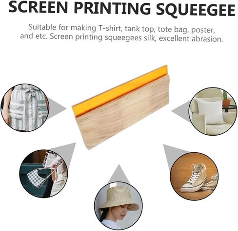 DOITOOL 1set Wooden Ink Scraper for Squeegee Water-Based Ink Compatibility Lightweight Hand Printing Tool for Textile Applications in Saudi Arabia