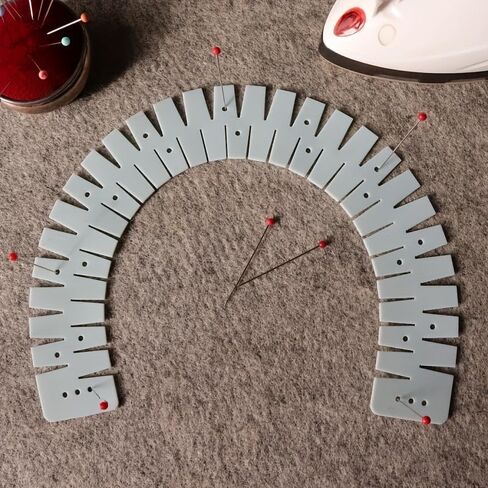 Silicone Hemmer, Professional Sewing Tool for Perfect Hems Heat-Resistant Hem Ruler Flexible Aid, Marking Holes Shirt Tails, Necklines & More in Saudi Arabia