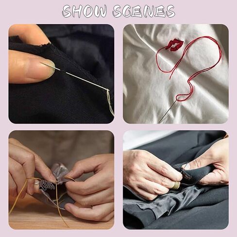 طقم خياطة محمول للسفر مكون من 56 قطعة - صندوق أدوات خياطة صغير للطوارئ مع أدوات تثبيت سحاب - لوازم وإكسسوارات خياطة صغيرة للاستخدام المنزلي وحلول الغرز السريعة in Kuwait