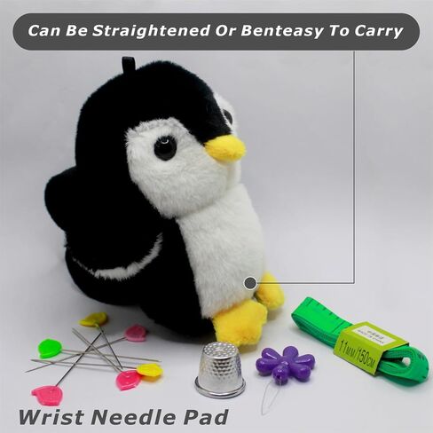 Cute Hedgehog Wrist Pin Cushion Kit for Sewing with 50 Lovely Bird Needles,Including Threader, Thimble ＆Tape Measure for Sewers Gift for Quilters. in Saudi Arabia