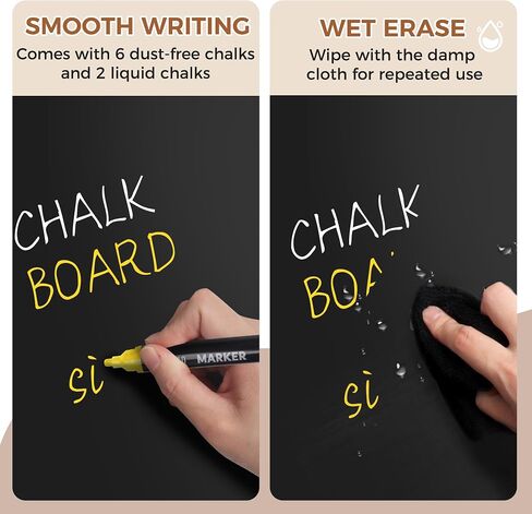 SELEAD Small Magnetic Chalkboard Words Sign Board - 10x12 Inch Tabletop/Hanging Vintage White Solid Wood Frame Chalk Board with Stand, Message Menu Board for Cafe, Business, Wedding in Saudi Arabia