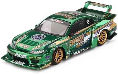 Diecast Model Car Compatible with Mini GT 1:64 Nissan Silvia S15 LB-Super Silhouette LBWK 2024 Fausto Racing Limited Edition MGT00858 in Saudi Arabia