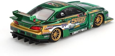 Diecast Model Car Compatible with Mini GT 1:64 Nissan Silvia S15 LB-Super Silhouette LBWK 2024 Fausto Racing Limited Edition MGT00858 in Saudi Arabia
