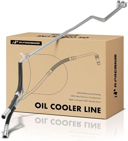 A-Premium Inlet & Outlet Automatic Transmission Oil Cooler Line Hose Assembly Compatible with Ford F-250 F-350 Super Duty 2011-2016 6.2L in Saudi Arabia