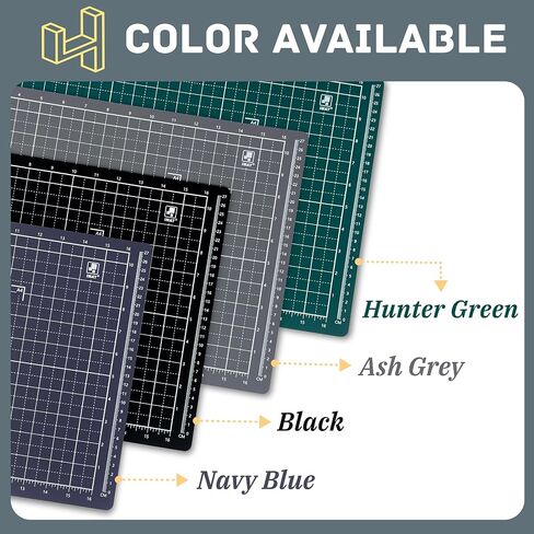 iMAT Flip Cutting Mat_Note A3 (إصدار بوصة)، 12 بوصة × 18 بوصة، قابلة للطي، أمامية: شبكة بوصة، خلفية: نقاط سم، مناسبة للحرف اليدوية، قطع المواد الورقية، الفن التصويري الإبداعي، والمزيد (رمادي رمادي) in Saudi Arabia