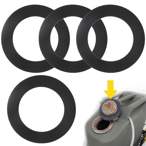 4 عبوات من جوانات جيري المطاطية، 3.35 بوصة (85.2 ملم) خارجي، 2.25 بوصة (57.1 ملم) داخلي - غسالات إغلاق متوافقة مع 5 جالون صولجان وعلب USMC Blitz in Kuwait