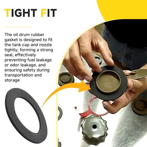 4 عبوات من جوانات جيري المطاطية، 3.35 بوصة (85.2 ملم) خارجي، 2.25 بوصة (57.1 ملم) داخلي - غسالات إغلاق متوافقة مع 5 جالون صولجان وعلب USMC Blitz in Kuwait