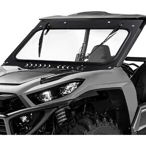 زجاج أمامي من الزجاج الأمامي بفتحات تهوية من KEMIMOTO مع مساحات يدوية متوافقة مع Kawasaki Teryx KRX 1000 2020-2026 وTeryx KRX 4 1000 2023-2026، زجاج مصفح مقاوم للخدش معتمد من DOT مقاس 8 مم من البولي كربونات in Kuwait