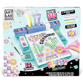 Art Lab Fluffy Paint Studio - مجموعة طلاء ثلاثية الأبعاد للأطفال: اصنع عملاً فنيًا منتفخًا باستخدام الدهانات والأدوات المزخرفة، ومجموعة الفنون والحرف اليدوية الممتعة in Kuwait