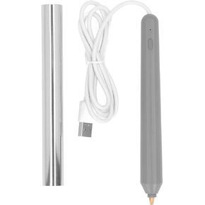 قلم USB من الرقائق الساخنة أداة ختم من الرقائق الحرارية لكتابة الرسم بنفسك ورق بلاستيك خشبي مع صندوق 4 أطراف أقلام (ذهبي) in Kuwait
