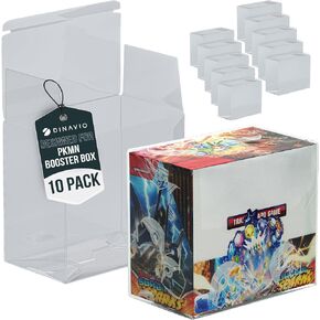 Dinavio Crafthouse PET Plastic Pokemon Booster Box Case - Pokemon Booster Box Display Case Protector - Pokemon Storage Box - 0.5mm Thick Protective Pokemon Card Display Case (Pack of 5) in Kuwait