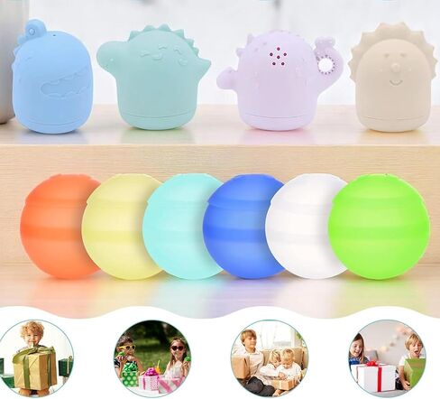 Dino Bath Toy Set – Reusable Silicone Splash Balls & Dinosaur Bath Toys for Toddlers Ages 3+ | BPA-Free, Easy-Clean, Fun Water Play for Bathtime & Pool in Saudi Arabia