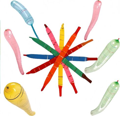 20 pcs Rocket Balloons Long Balloons Flying Whistle Holiday Party Decoration Screaming Multicolored for Parties Birthday Festival Party Picnics Beach Days Without Pump in Saudi Arabia