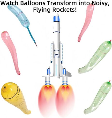 20 pcs Rocket Balloons Long Balloons Flying Whistle Holiday Party Decoration Screaming Multicolored for Parties Birthday Festival Party Picnics Beach Days Without Pump in Saudi Arabia