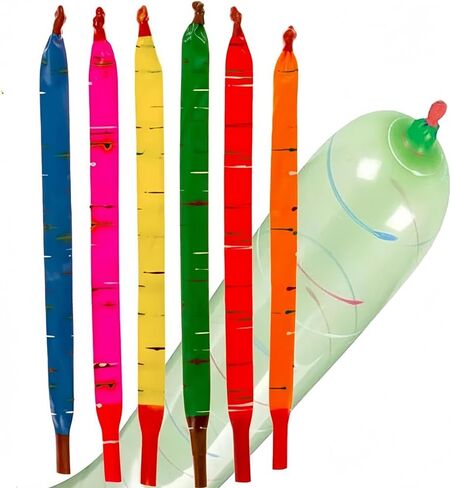20 pcs Rocket Balloons Long Balloons Flying Whistle Holiday Party Decoration Screaming Multicolored for Parties Birthday Festival Party Picnics Beach Days Without Pump in Saudi Arabia